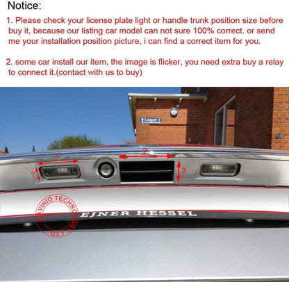 Caméra de Recul HD Navinio pour BMW Série 3, Série 1, Série 5, X1, X5, X6