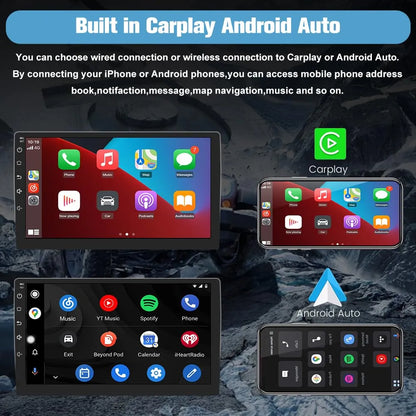 Autoradio 10" Android 13 pour Honda Accord 2003-2007, 2G+32G, Carplay/Android Auto, WiFi, GPS, DSP, Bluetooth, Caméra de recul