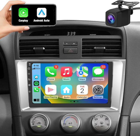 Autoradio Android 13 pour Toyota Camry 2006-2011, CarPlay sans fil/Android Auto, 2G+64G, SWC, WiFi, GPS, DSP, BT, FM, caméra de recul