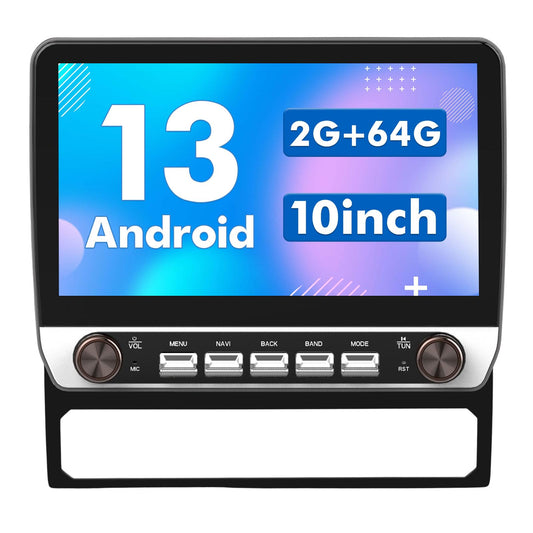 Autoradio Android 10" pour Toyota Tacoma 2005-2015, 2 Go de RAM, 64 Go de ROM, CarPlay/Android Auto, Bluetooth, WiFi, GPS, FM/AM, sans caméra