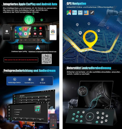 Autoradio Android 12 pour BMW Série 3 E46, M3, Rover 75, MG ZT | Écran 8.8" | CarPlay, Android Auto, GPS, DSP