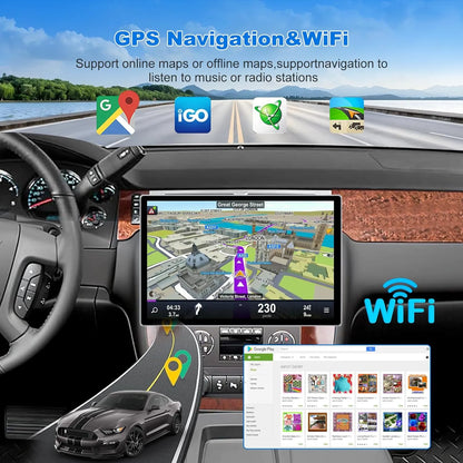 [6 + 128 Go] Autoradio Android 13" pour Chevrolet Tahoe/Suburban/GMC Yukon 2008-2012 : écran tactile QLED, GPS, caméras avant/arrière, DSP, AM/FM/RDS, SWC, Octa-Core