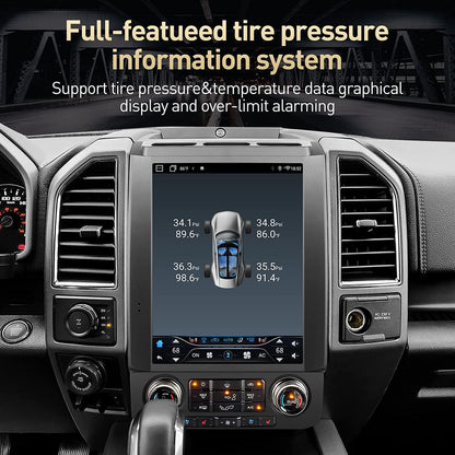 Autoradio 12,1" pour F150 (2015-2020) et F250/F350/F450 (2017-2021)  6+64G, GPS, AUX, fibre optique, Carplay, DSP, Style Tesla