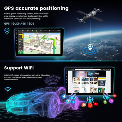 Écran tactile QLED 9" Android 13 stéréo pour Fiat 500/500C (2007-2015) - 8 cœurs, 2+32 Go, Car-Play, Android Auto, GPS, SWC, DSP, RDS, vue arrière, kit de tableau de bord de remplacement radio