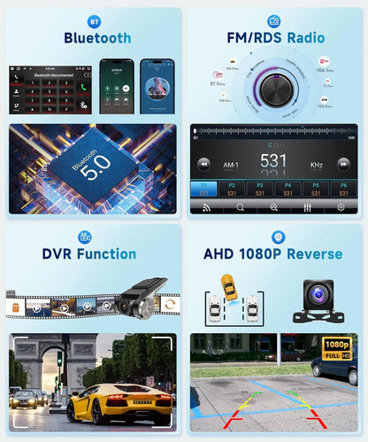 Autoradio Android 13 pour Audi A3 8P (2003-2012) | Écran 7" IPS | Compatible CarPlay & Android Auto | GPS intégré & WiFi