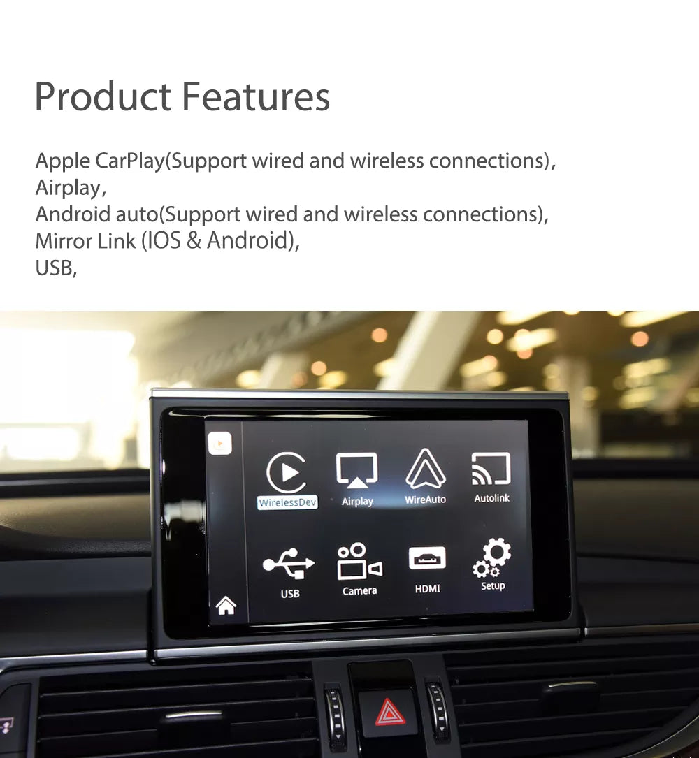Apple CarPlay sans fil | Rétrofit pour Audi | Android Auto | Décodeur | Intégration