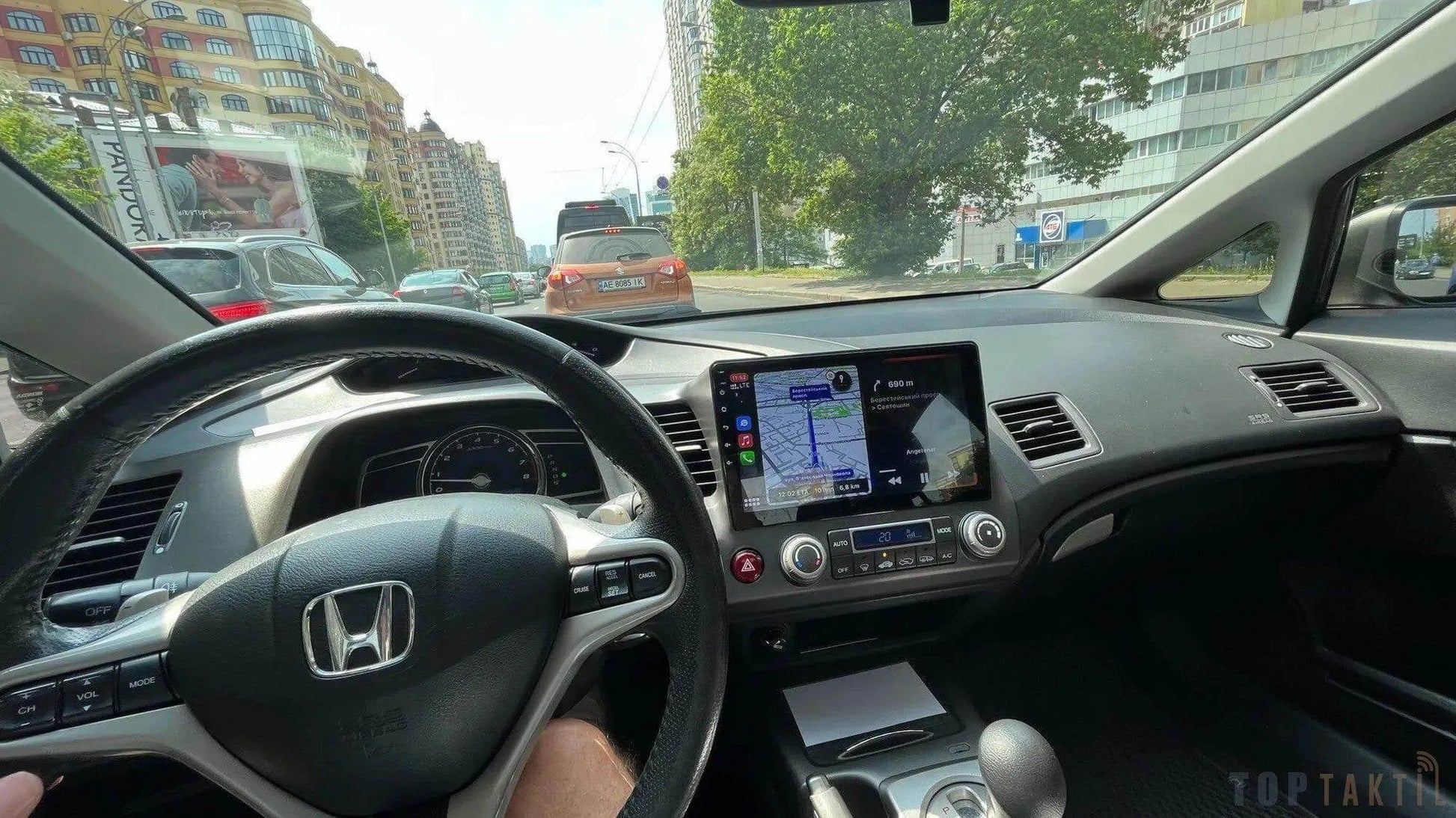 Autoradio Honda Civic 8 (2005-2012) 6G-128 Android 13 Double Enregistrement | Android 14 | Écran Tactile | CarPlay | Bluetooth | GPS