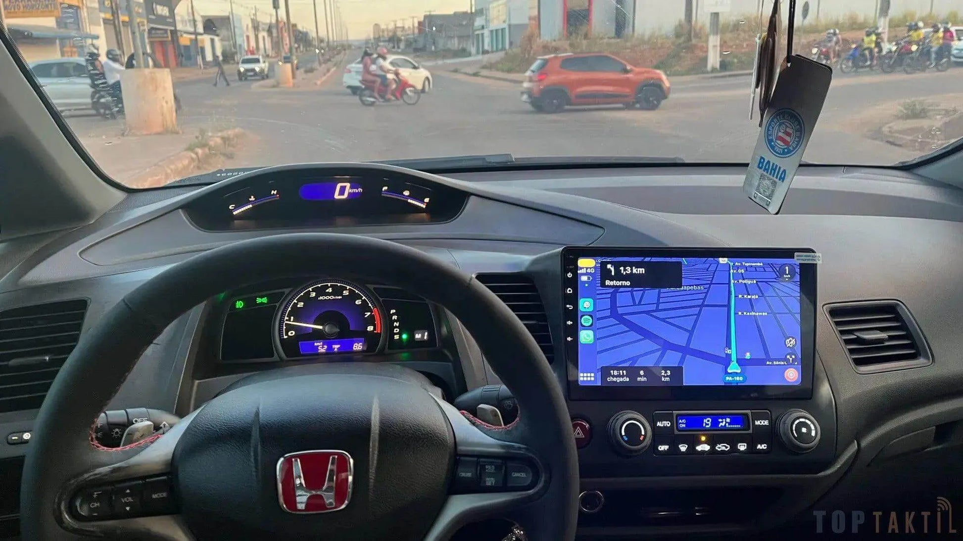 Autoradio Honda Civic 8 (2005-2012) 6G-128 Android 13 Double Enregistrement | Android 14 | Écran Tactile | CarPlay | Bluetooth | GPS