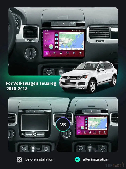 Autoradio Volkswagen Touareg 2010-2018 6G-128 Android 13 | Android 14 | Écran Tactile | CarPlay | Bluetooth | GPS