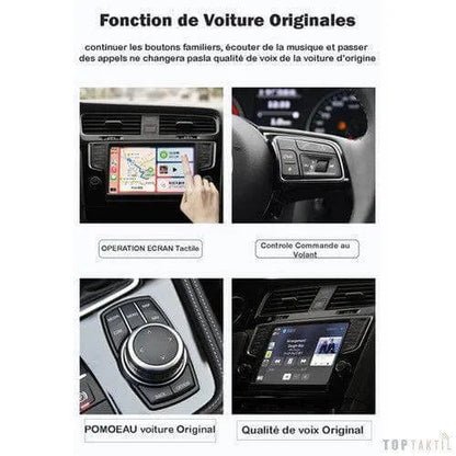 Adaptateur Carlinkit 4.0 - Transformez Votre Conduite En Connectant Sans Fil | Autoradio | Android 14 | Écran Tactile | CarPlay | Bluetooth | GPS