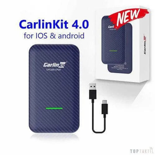 Adaptateur Carlinkit 4.0 - Transformez Votre Conduite En Connectant Sans Fil | Autoradio | Android 14 | Écran Tactile | CarPlay | Bluetooth | GPS