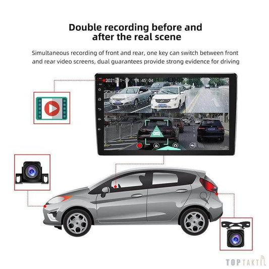 Android Double Record Caméra 6G/128 Carplay -Android Auto - Jmance | Autoradio | Android 14 | Écran Tactile | Bluetooth | GPS