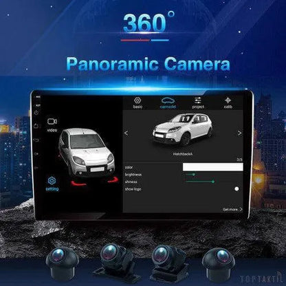 Autoradio 4*Camera Panoramique // Système 360//8G-128 Carplay | Android 14 | Écran Tactile | Bluetooth | GPS