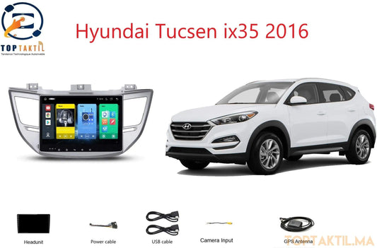 Autoradio Android 13//4G-64G-Hynudai Santa Ix45 2012+ | Android 14 | Écran Tactile | CarPlay | Bluetooth | GPS