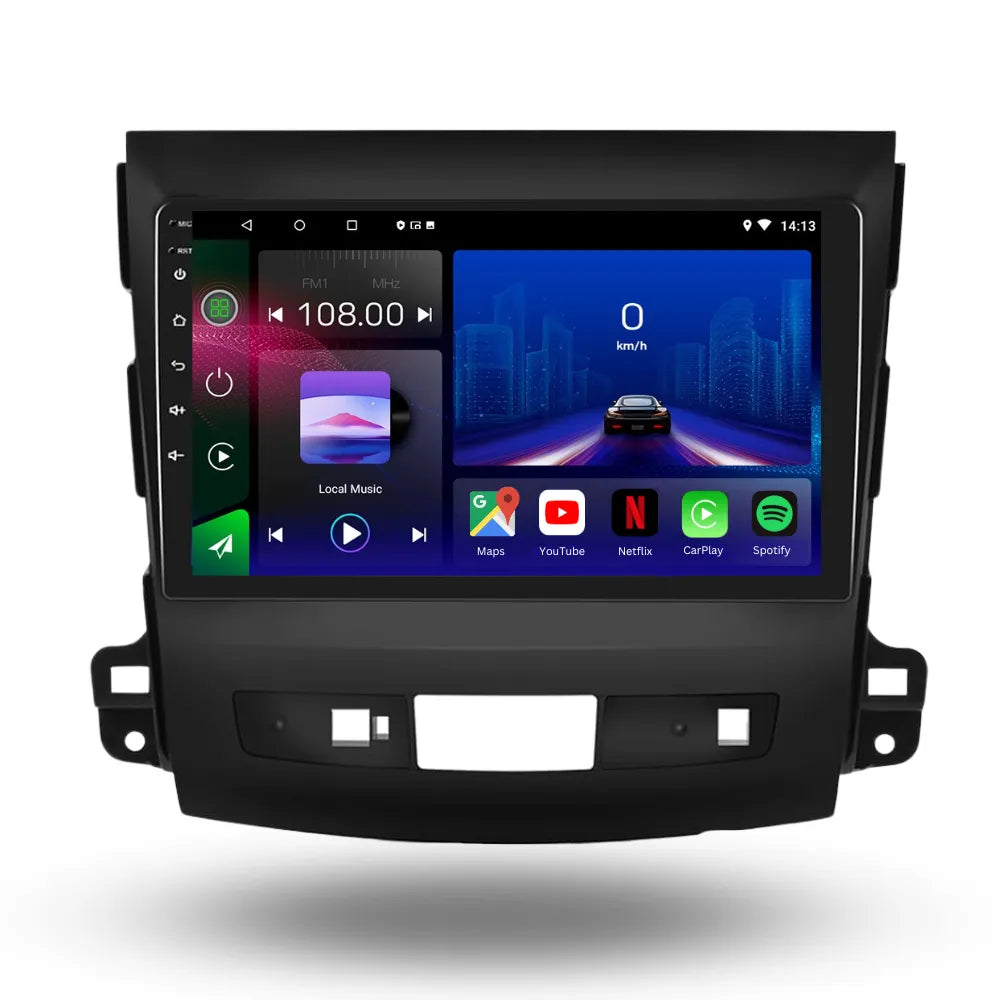 Citroen C Crosser | Peugeot 4007 | Mitsubishi Outlander | Android 13 Autoradio | Apple CarPlay | Android Auto