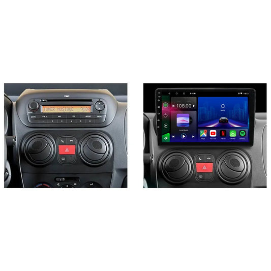 Citroen Nemo | Peugeot Bipper | Fiat Fiorino Qubo 2008-2018 | Android 13 Autoradio | Apple CarPlay | Android Auto