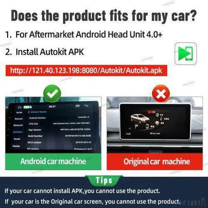 Carplay Pour Autoradio Android Sans Fil | Écran Tactile | Bluetooth | GPS
