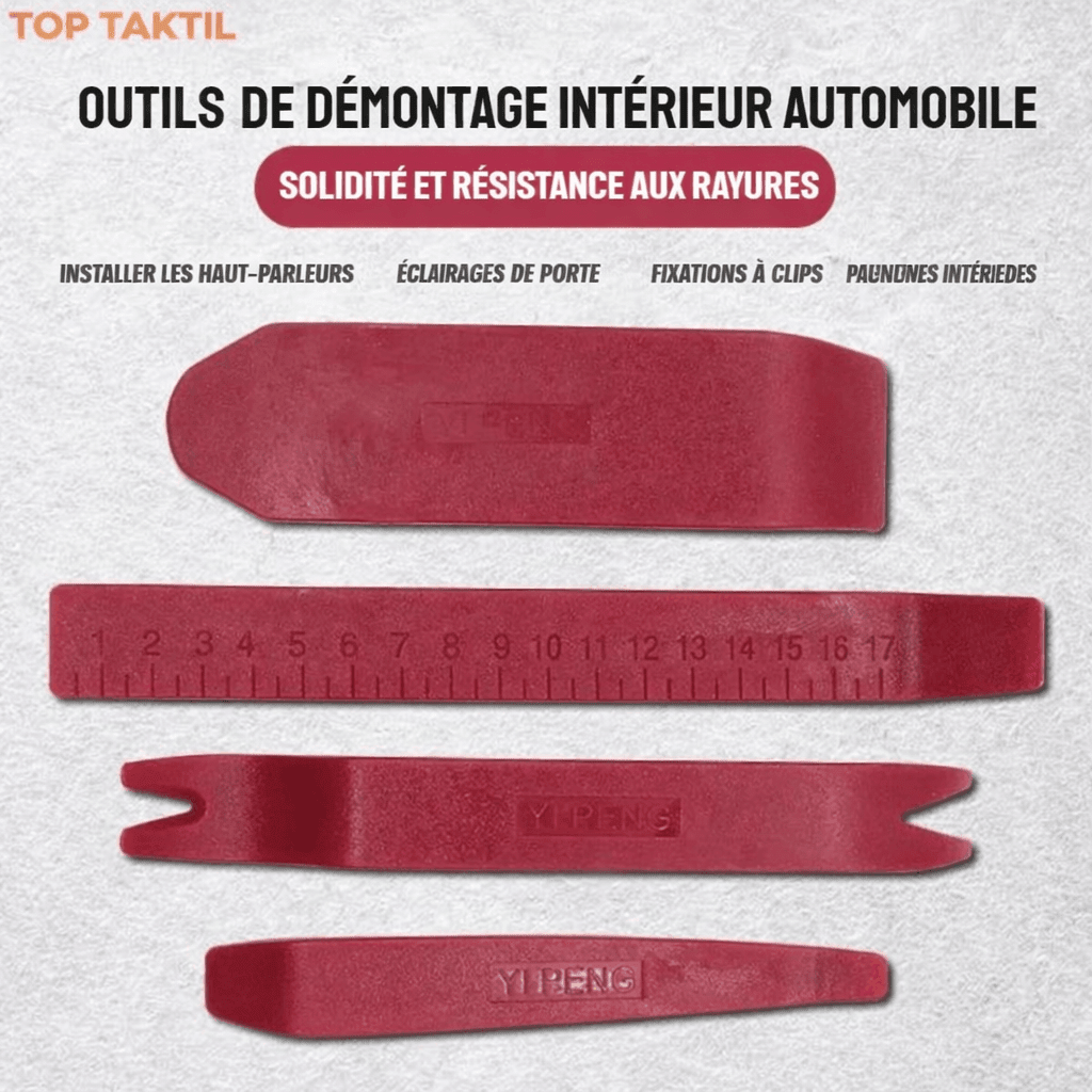 Kit Outils de Démontage Autoradio &amp; Intérieur Voiture – TOP TAKTIL (10 Pièces) - toptaktil