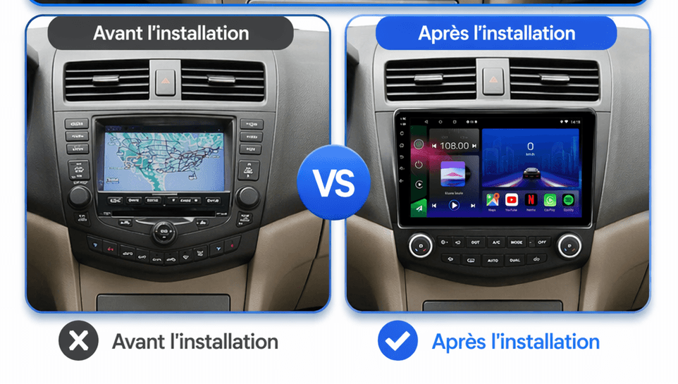 Honda Accord 7 |2003-2007| Autoradio Android 15 | CarPlay | Android Auto