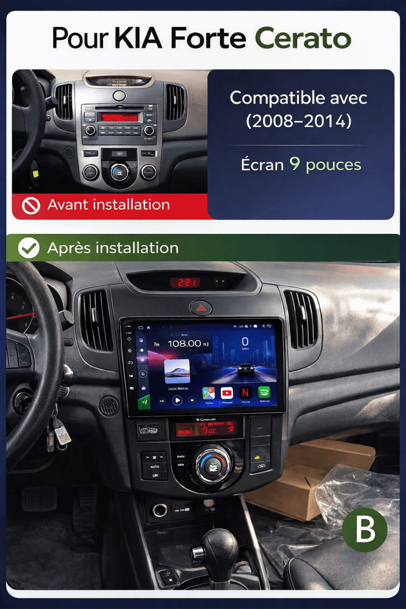 KIA Forte Cerato | 2008 - 2014 | Android 15 Autoradio | Apple CarPlay | Android Auto - toptaktil
