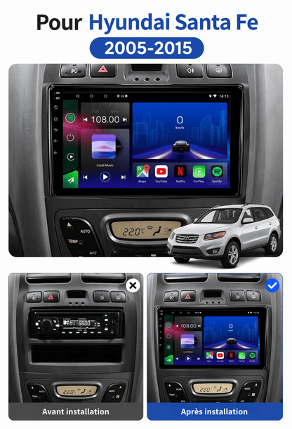 Hyundai Classic Santa Fe | 2000-2004 | Autoradio Android 15 | CarPlay | Android Auto| - toptaktil