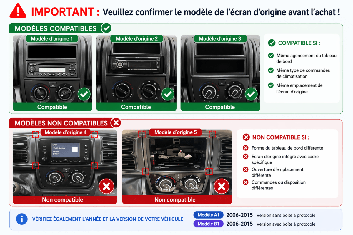Fiat Ducato | Citroën cavalier | Peugeot Boxer | Autoradio Android 15 | Carplay et Android Auto - toptaktil