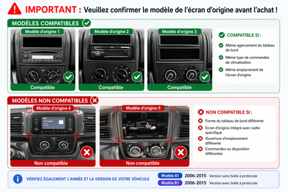 Fiat Ducato | Citroën cavalier | Peugeot Boxer | Autoradio Android 15 | Carplay et Android Auto - toptaktil