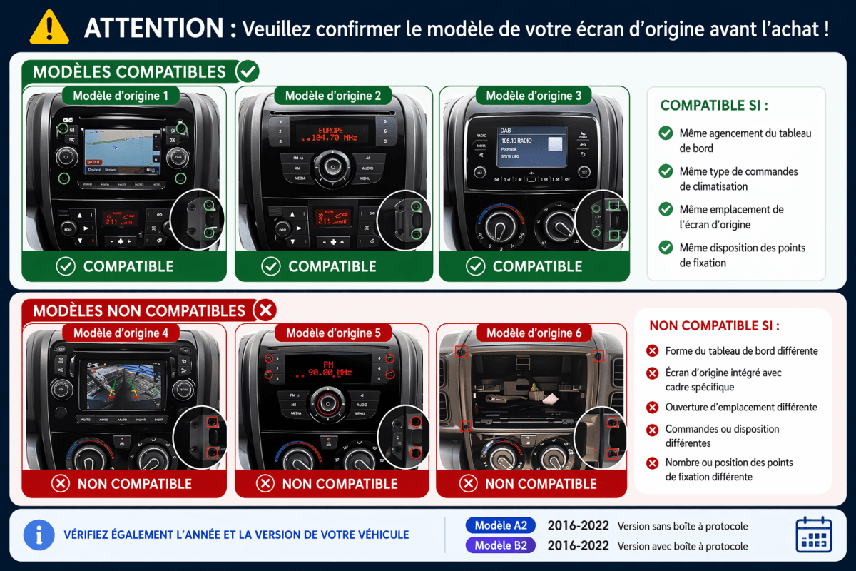 Fiat Ducato | Citroën cavalier | Peugeot Boxer | Autoradio Android 15 | Carplay et Android Auto - toptaktil