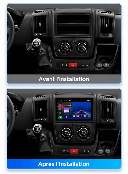 Fiat Ducato | Citroën cavalier | Peugeot Boxer | Autoradio Android 15 | Carplay et Android Auto - toptaktil