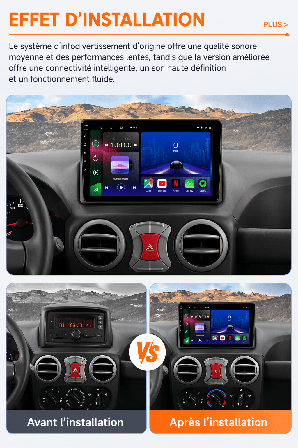 Fiat Doblo Multijet | 2002-2017 | Autoradio Android 15 | CarPlay |Android Auto - toptaktil