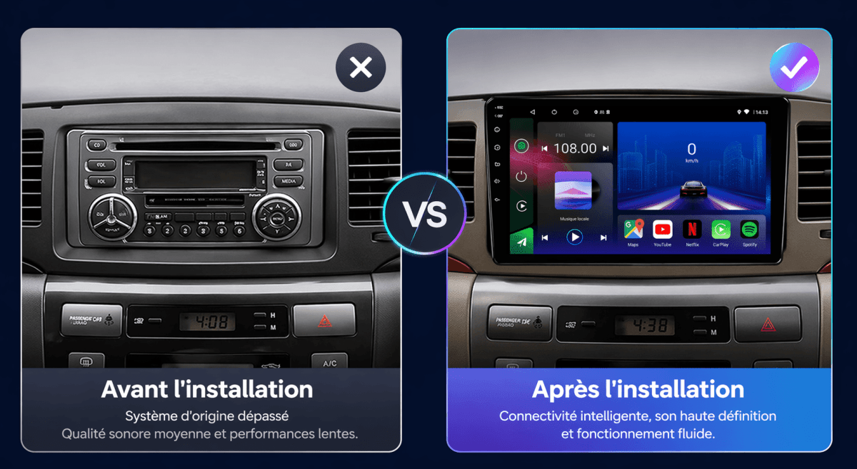 Toyota Corolla E120 |2004 - 2006| Android 15 Autoradio | Apple CarPlay | Android Auto - toptaktil