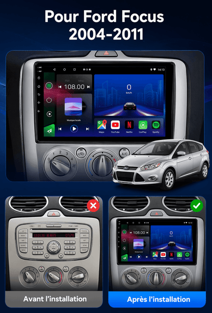 Ford Focus | 2004 - 2011 | Autoradio Android 15 | CarPlay |Android Auto - toptaktil