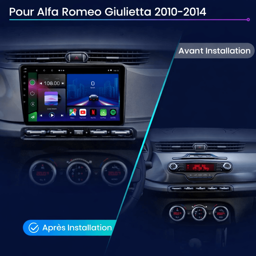 Alfa Romeo Giulietta| 2010 – 2014 | Android 15 Autoradio | Apple CarPlay | Android Auto - toptaktil