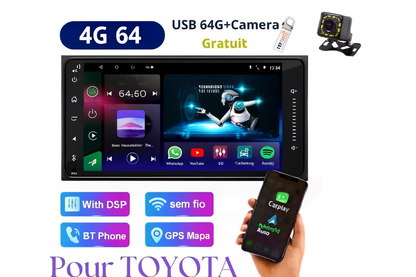 Jmance - Autoradio Android 13 pour Toyota avec Carplay/Android Auto, Android 14, écran tactile, Bluetooth et GPS