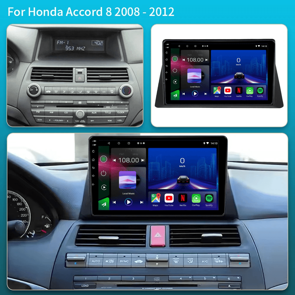 Honda accord 8 | 2008 - 2012 | Autoradio Android 15 | CarPlay |Android Auto - toptaktil