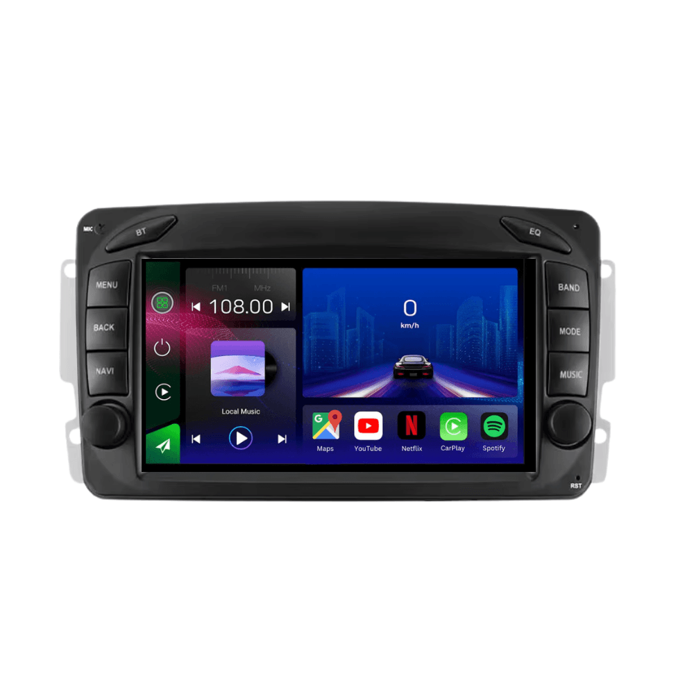 Autoradio Android 14 pour Mercedes Benz CLK-W209 (1998-2004) | Écran Tactile | CarPlay | Bluetooth | GPS