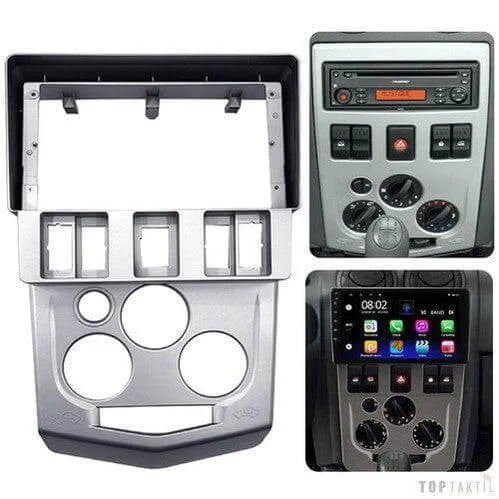 Fascia Poste Radio 9 Pouces Pour Dacia Logan 2003-2008 | Autoradio | Android 14 | Écran Tactile | CarPlay | Bluetooth | GPS