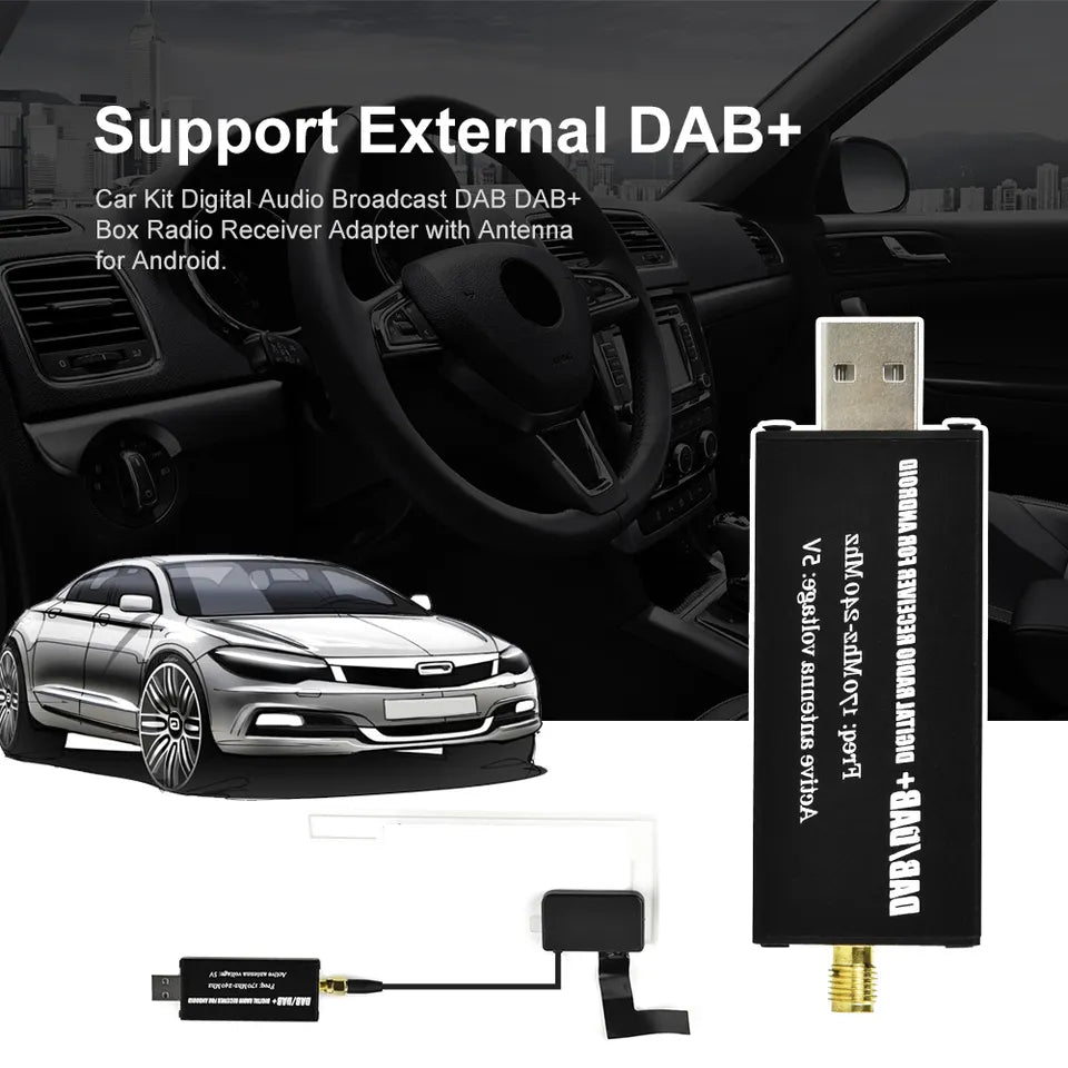 Adaptateur d'antenne DAB+ Dongle pour autoradio Android