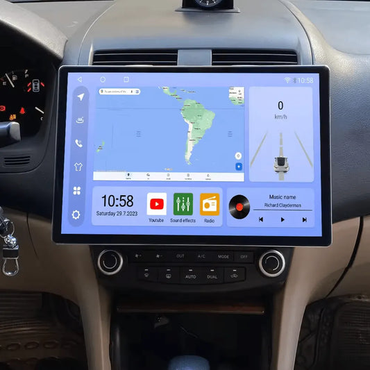 Autoradio Jmance Android 13 - Écran Qled 13 Pouces, 6G+128G, Carplay & Android Auto | Android 14 | Écran Tactile | Bluetooth | GPS