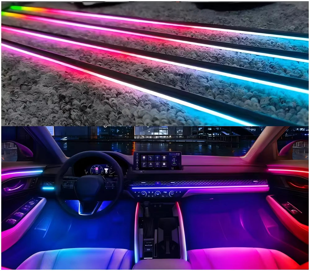 Led d'ambiance intérieures de voiture en acrylique RGB 20 en 1 – Kit Asymphony
