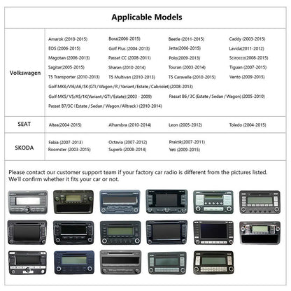 Volkswagen | Seat | Skoda | Écran 9 Pouces | Android 13 Autoradio | Apple CarPlay | Android Auto