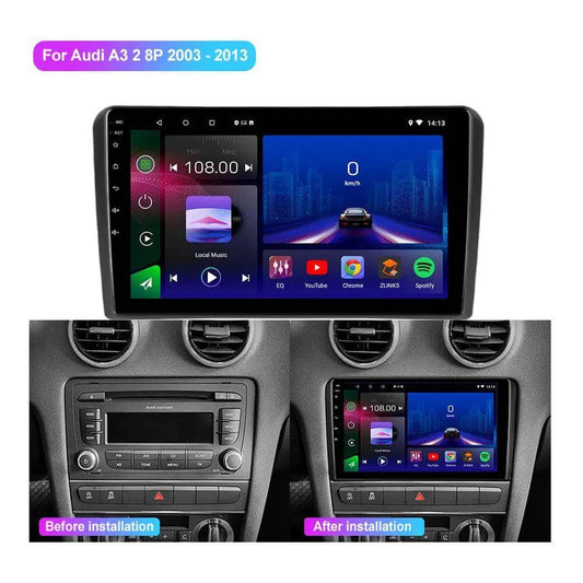 Poste Android13//4G-64//Audi A3 2003-2012/Carplay-Android Auto | Autoradio | Android 14 | Écran Tactile | Bluetooth | GPS