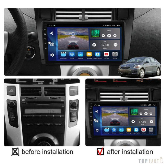 Poste Android 13 Toyota Yaris 2005-2012 //4G-64// | Autoradio | Android 14 | Écran Tactile | CarPlay | Bluetooth | GPS