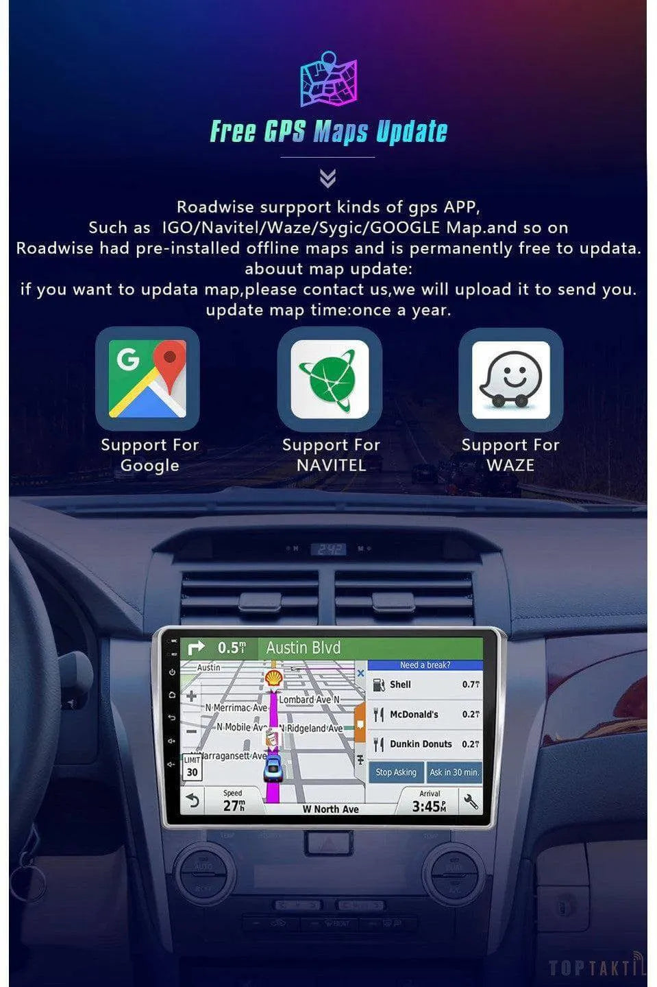 Poste Android 13//4G-64G Citroën C4, C-Triomphe, C-Quatre (2004-2009) | Autoradio | Android 14 | Écran Tactile | CarPlay | Bluetooth | GPS