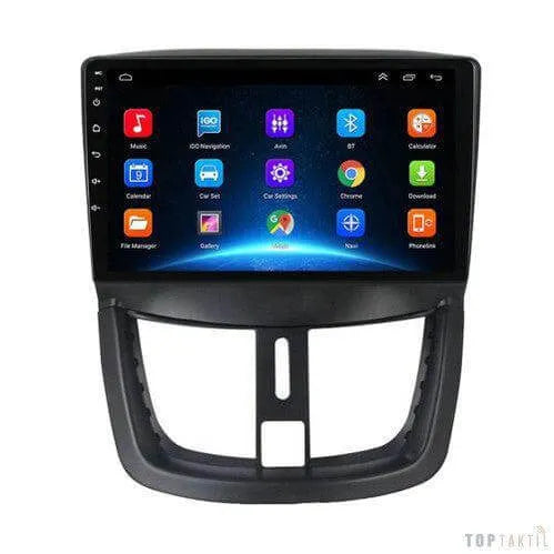 Poste Android //4G-64-Peugeot 207 2007-2013 | Autoradio | Android 14 | Écran Tactile | CarPlay | Bluetooth | GPS