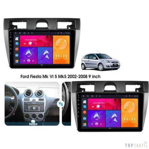 Poste Android13//4G-64// Ford Fiesta Mk5 2002-2008 | Autoradio | Android 14 | Écran Tactile | CarPlay | Bluetooth | GPS