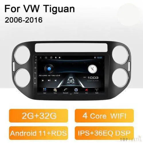 Poste Android13//4G-64// Tiguan 2006-2016/Carplay-Android Auto | Autoradio | Android 14 | Écran Tactile | Bluetooth | GPS