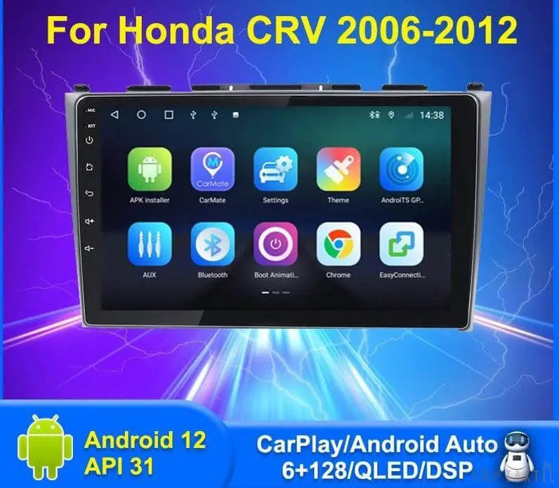 Poste Autoradio Android 13//4G-64G-Honda Crv 2006-2012 | Android 14 | Écran Tactile | CarPlay | Bluetooth | GPS