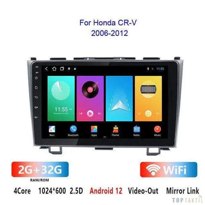 Poste Autoradio Android 13//4G-64G-Honda Crv 2006-2012 | Android 14 | Écran Tactile | CarPlay | Bluetooth | GPS