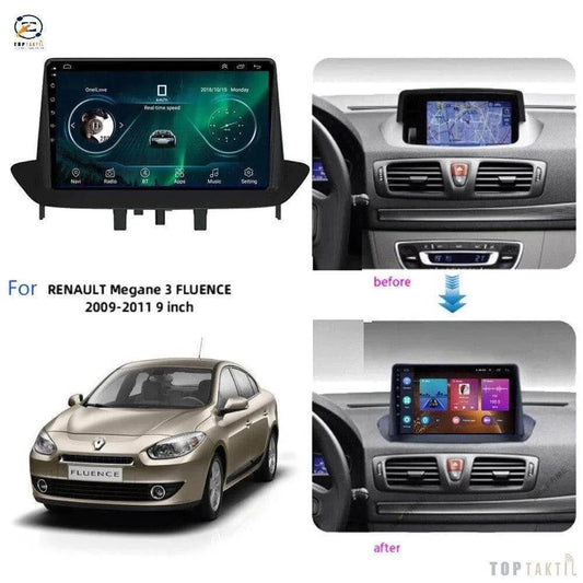 Poste Autoradio Android 13//4G-64G-Renault Fluence 2009 | Android 14 | Écran Tactile | CarPlay | Bluetooth | GPS
